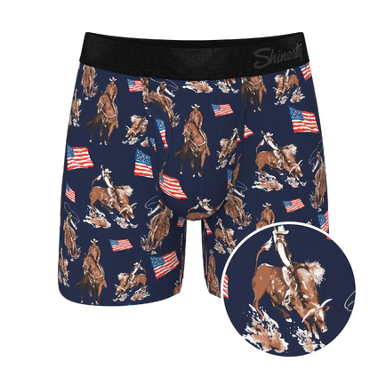 The Bootstraps & Chaps | Americana Cowboy Ball Hammock® Pouch Underwear With Fly