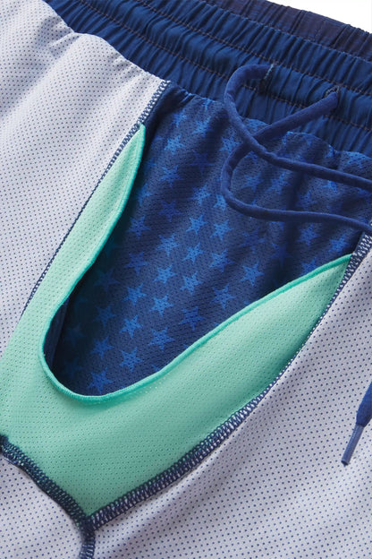 The Cardio King | Navy Space Dye Ball Hammock® 7 Inch Athletic Shorts