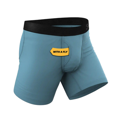 The Neptune | Slate Blue Ball Hammock® Pouch Underwear With Fly
