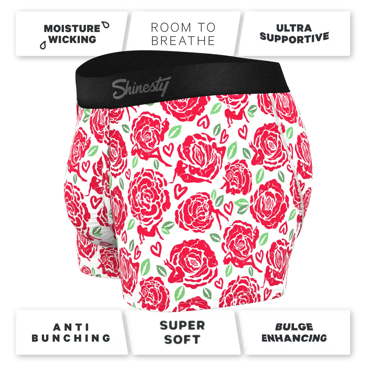 The Bloom With A View | Naughty Roses Ball Hammock® Pouch Trunks Underwear