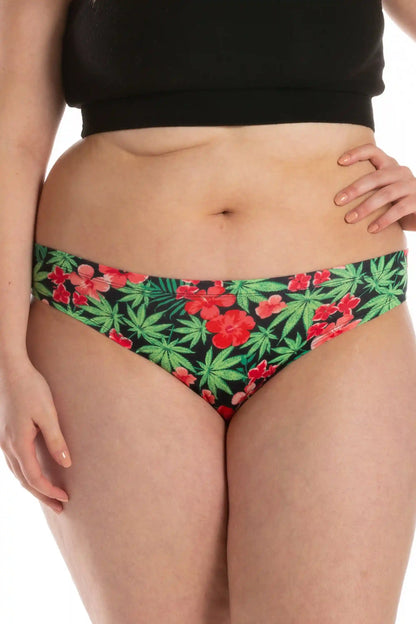 The Bongstera | Tropical Weed Modal Bikini Underwear