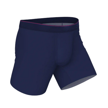 The Blueberry Pie | Red Tip Navy Ball Hammock® Pouch Underwear