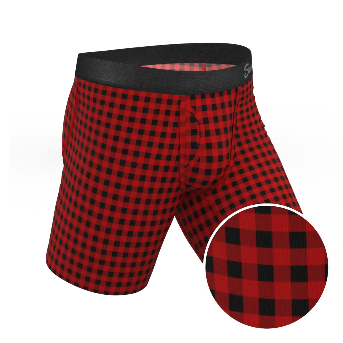 The Cardinal | Micro Buffalo Check Ball Hammock® Boxer - Long Leg