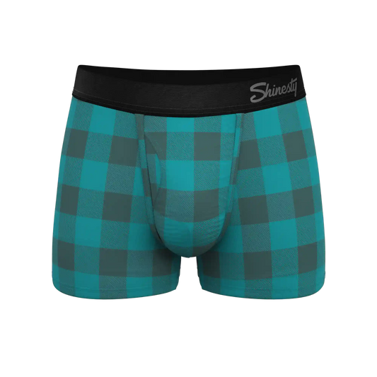 The Plaid And Simple | Green Buffalo Check Ball Hammock® Pouch Trunks Underwear