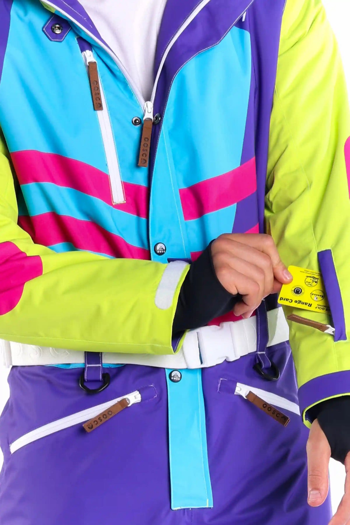 The Chute Your Shot | Men's Neon Purple Retro Ski Suit