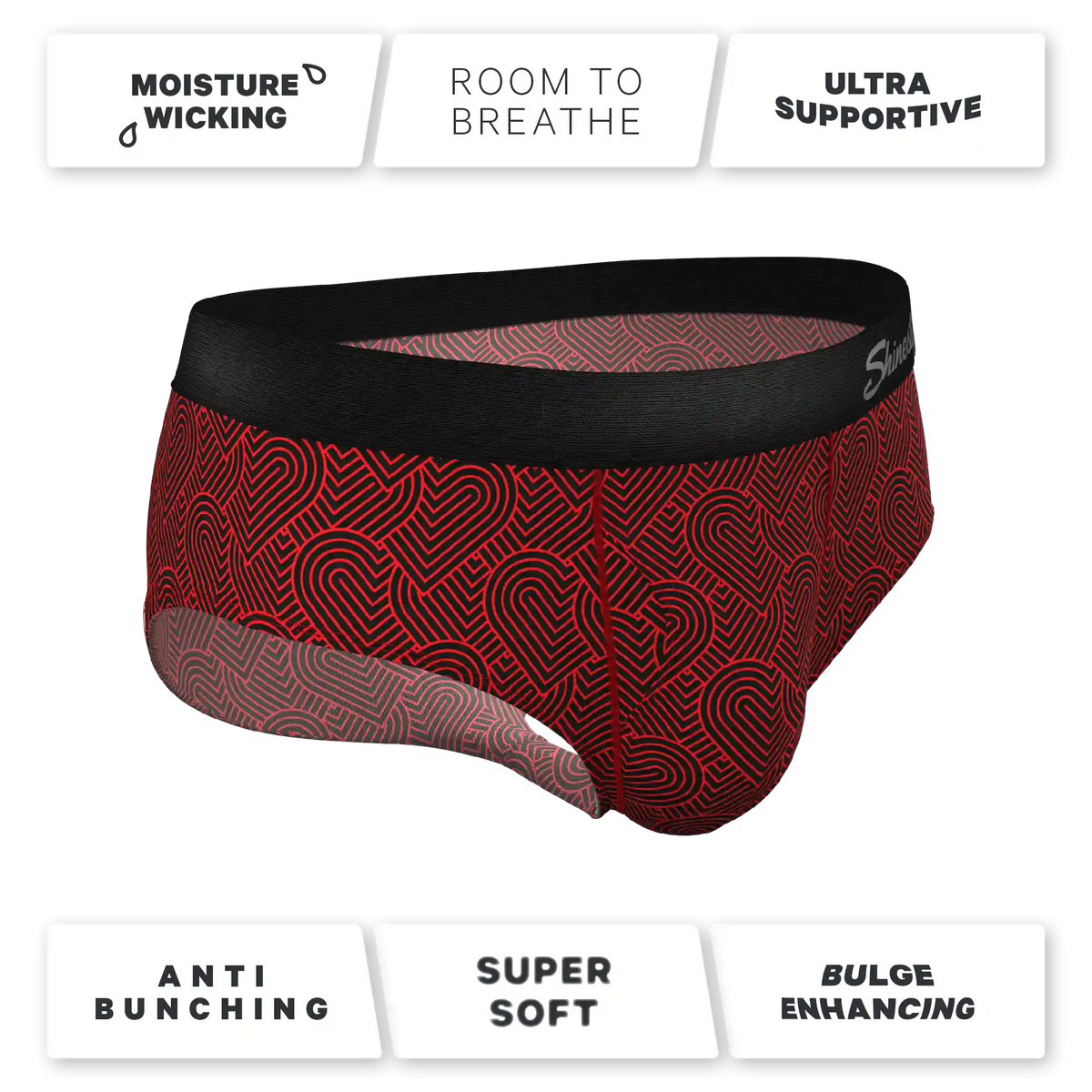 The Cherub | Geometric Hearts Ball Hammock® Pouch Underwear Briefs