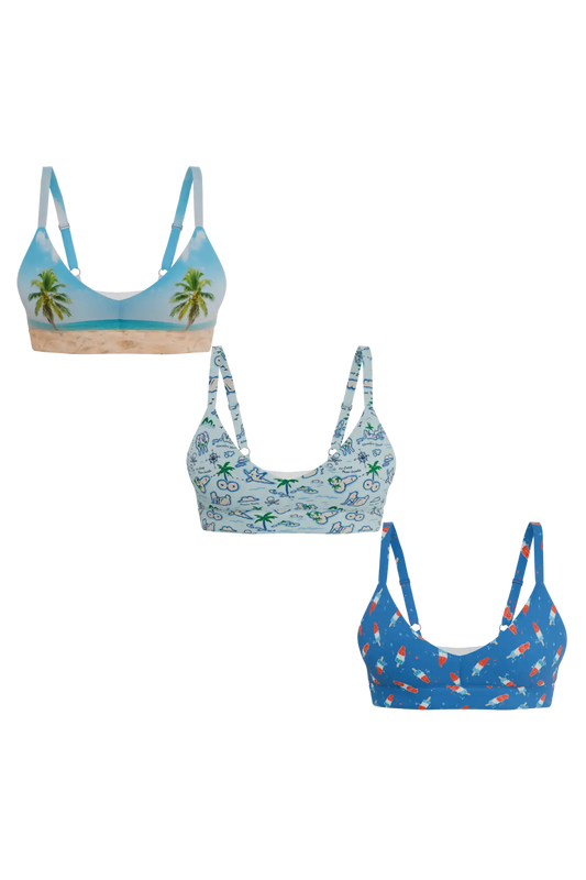 The Women Summer Essentials | Boob Hammock™ Plunge Bralette 3 Pack