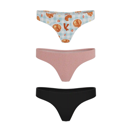 The Breakfast in Bed | MicroModal Thong 3 Pack