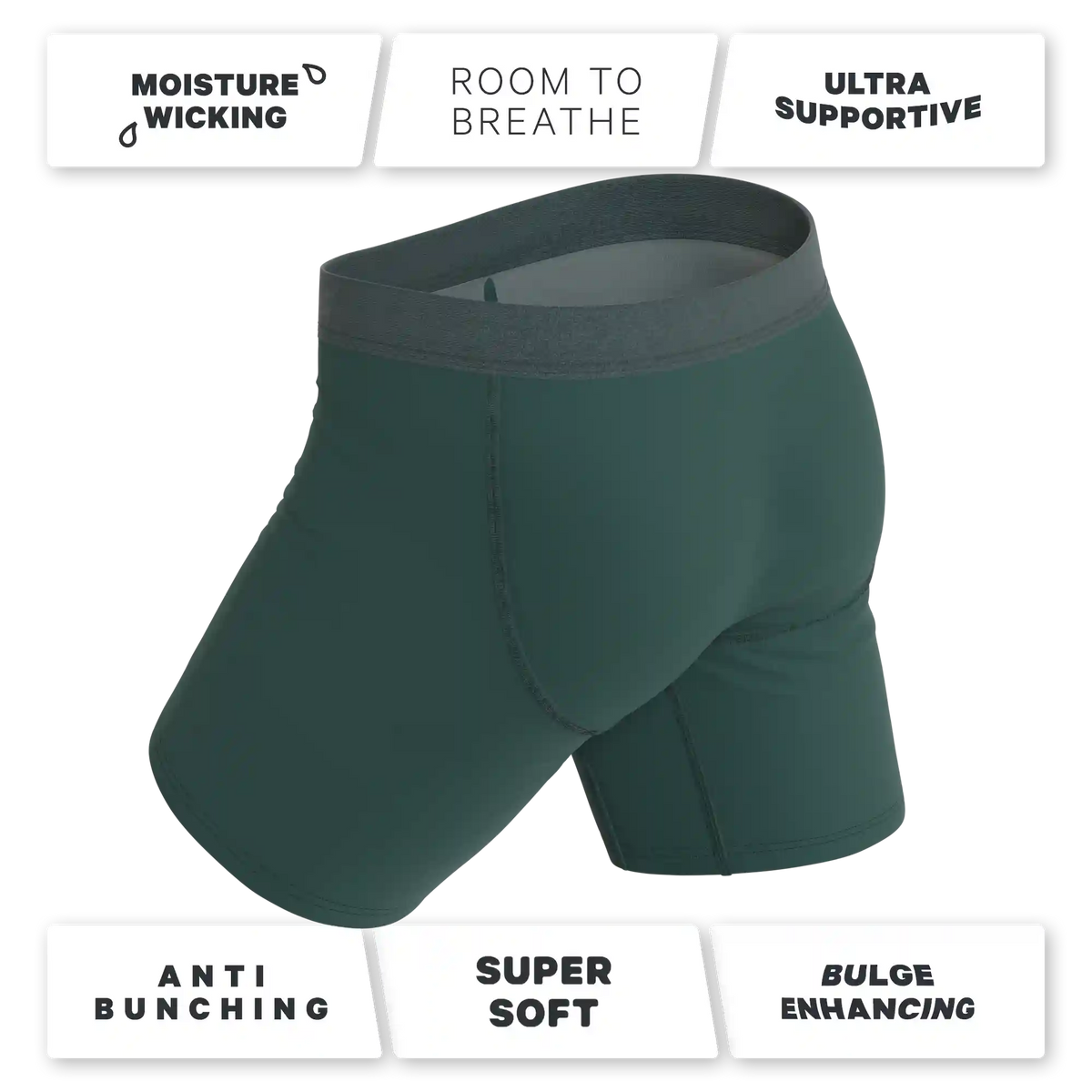 The Alloy | Dark Teal Ball Hammock® Boxer - Long Leg