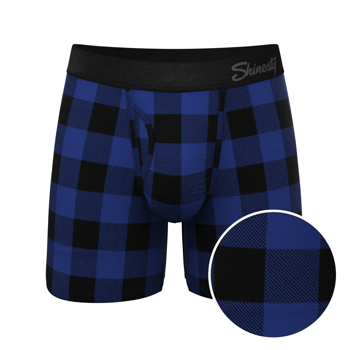 The Precious Plums | Blue Plaid Ball Hammock® Pouch Underwear With Fly