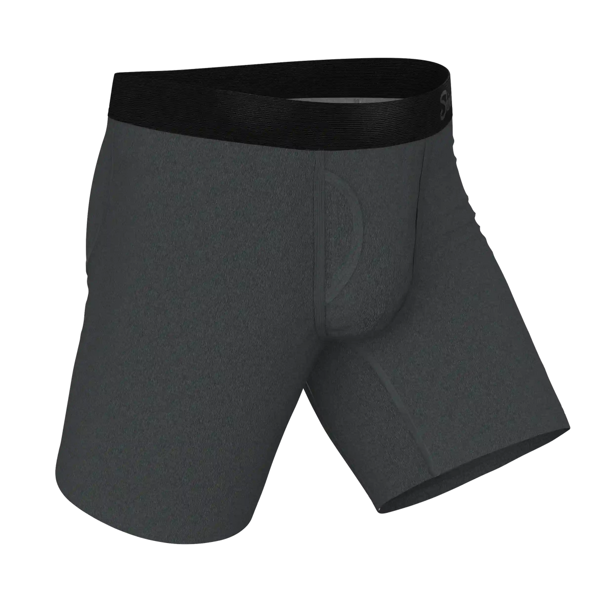 The Basalt | Heather Charcoal Ball Hammock® Boxer - Long Leg