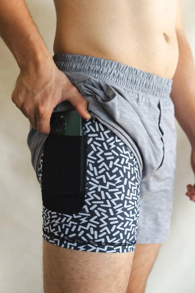 The Junk Trunks | Grey Ball Hammock® 5 Inch Athletic Shorts