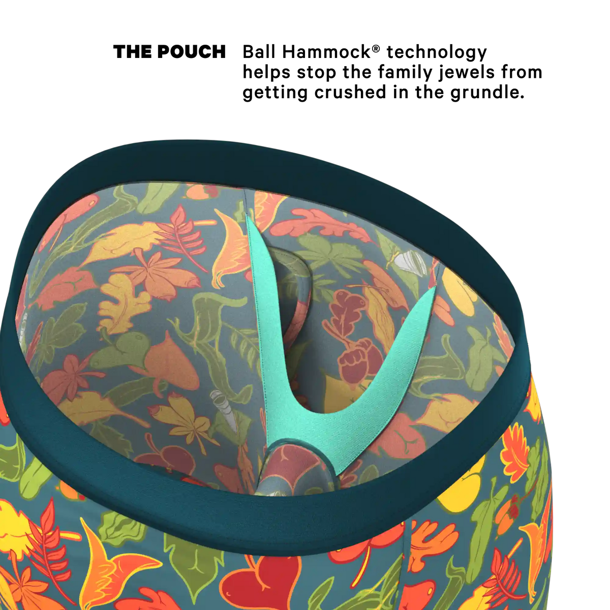 The Leaf Peeps | Naughty Leaves Ball Hammock® Boxer - Long Leg