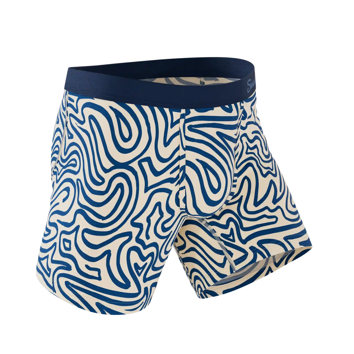 The Rio Grande | Abstract Navy Line Ball Hammock® Pouch Underwear