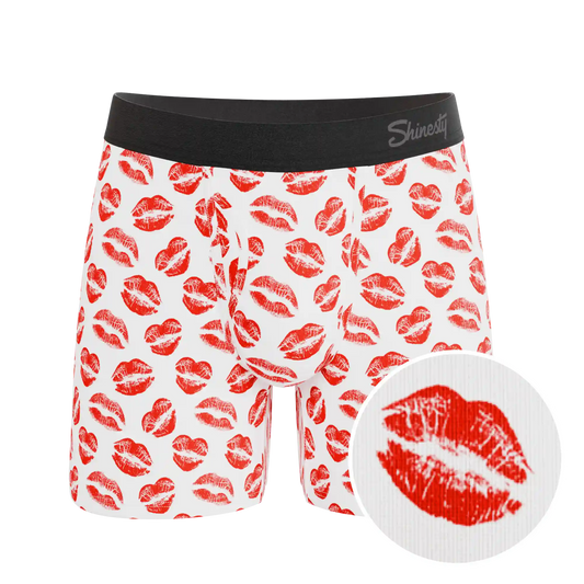 The Pucker Up | Lipstick Kiss Ball Hammock® Pouch Underwear With Fly