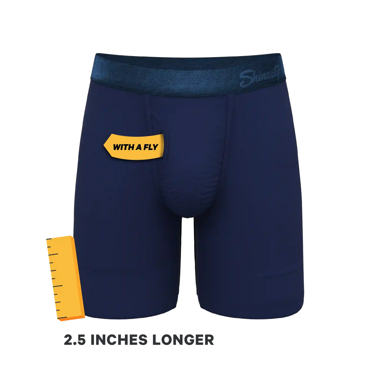 The Navy Jones | Tonal Navy Ball Hammock® Boxer - Long Leg