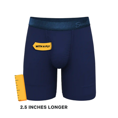 The Navy Jones | Tonal Navy Ball Hammock® Boxer - Long Leg