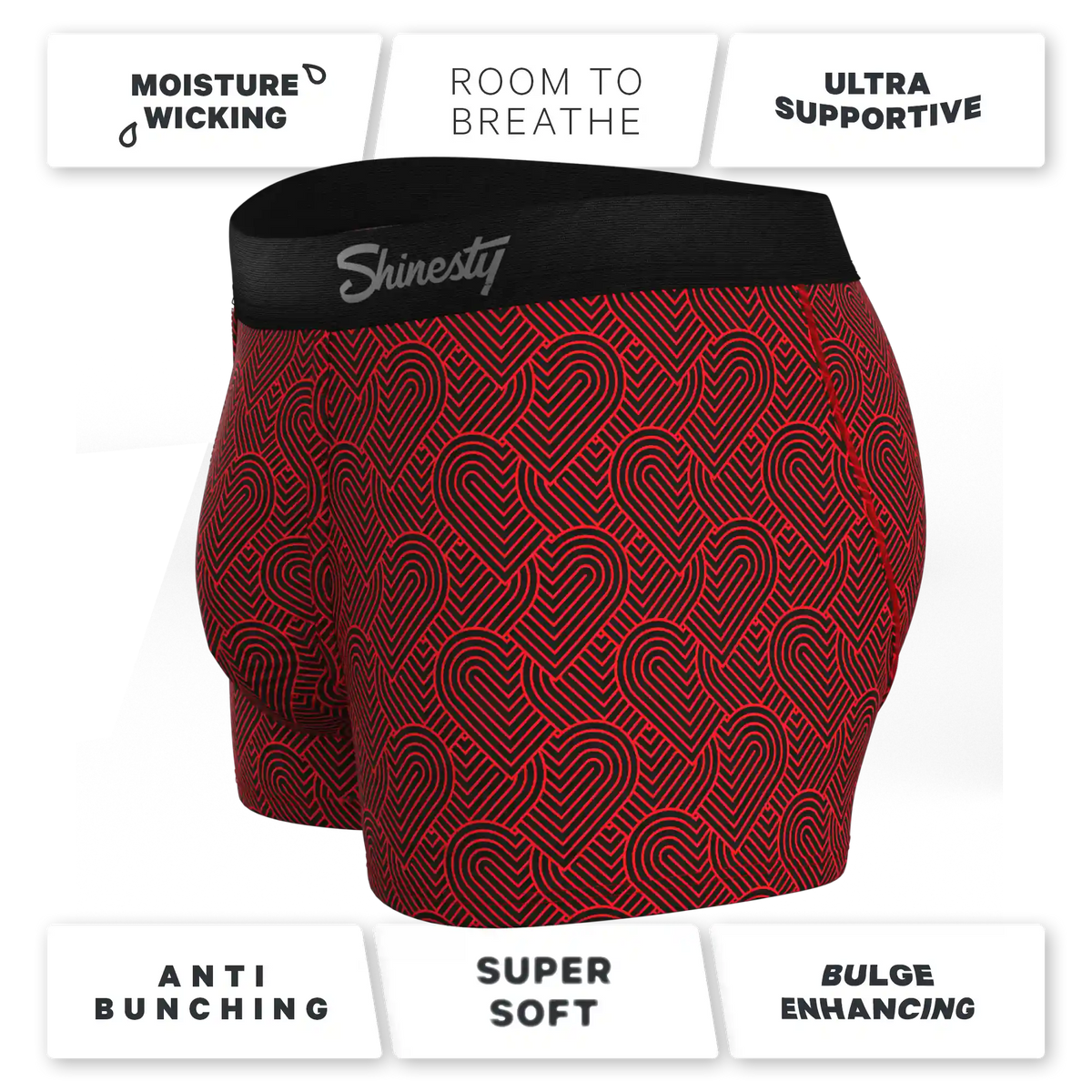 The Cherub | Geometric Hearts Ball Hammock® Pouch Trunks Underwear