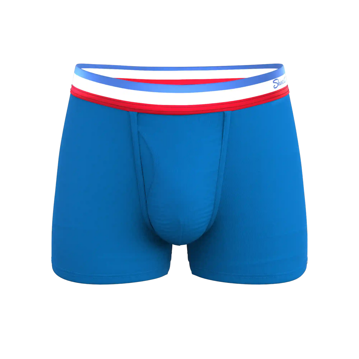 The Morning Glory | Blue with USA Waistband Ball Hammock® Pouch Trunks Underwear