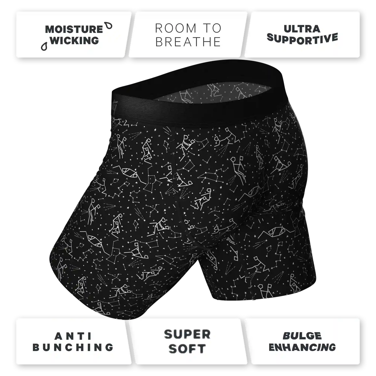 The Big Bang | Glow In The Dark Constellation Ball Hammock® Boxer - Long Leg