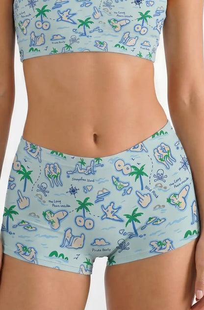 The Pirate's Booty | Naughty Map Modal Boyshort Underwear
