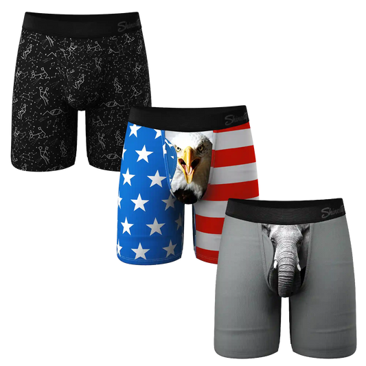 The Panty Dropper | Long Leg Ball Hammock® Pouch Boxers With Fly 3 Pack