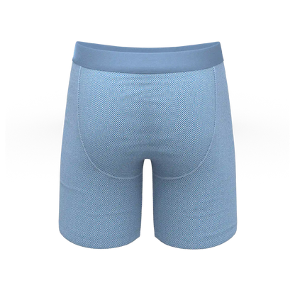 The Chambray All Day | Blue Chambray Ball Hammock® Boxer - Long Leg