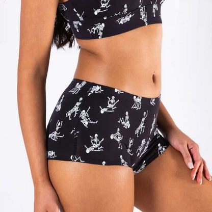The Bare Back Bones | Glow in the Dark Skeletons Modal Boyshort Underwear