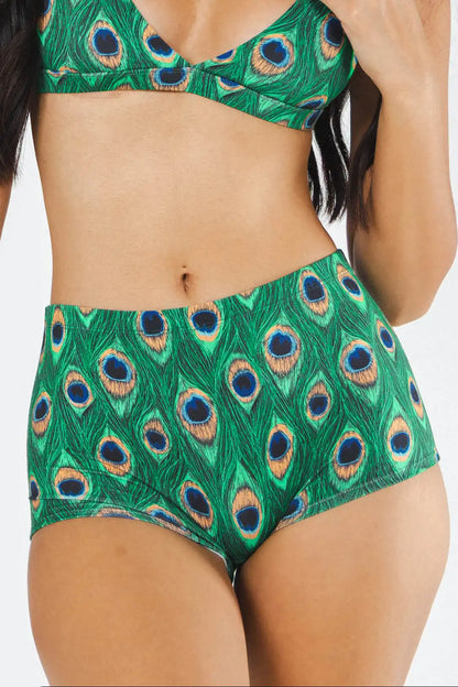 The Fancy Feather | Peacock Modal Boyshort Underwear