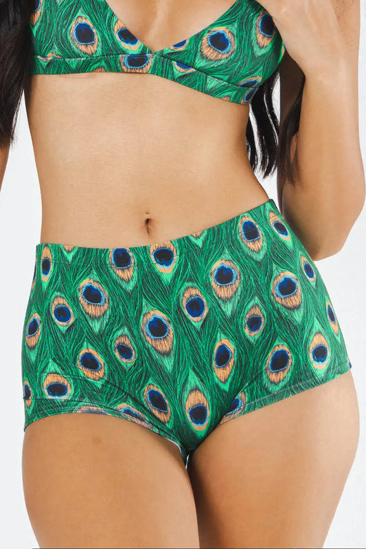 The Fancy Feather | Peacock Modal Boyshort Underwear