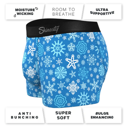 The Melt In Your Mouth | Glow In The Dark Naughty Snowflakes Ball Hammock® Pouch Trunks Underwear