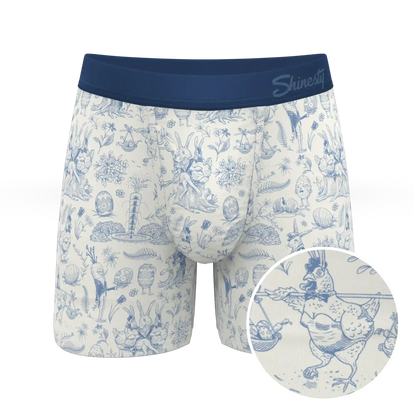 The Hot Cottontail | Easter Toile Ball Hammock® Pouch Underwear With Fly