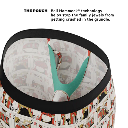 The Bottomless Blackjack | Vintage Playing Cards Ball Hammock® Boxer - Long Leg