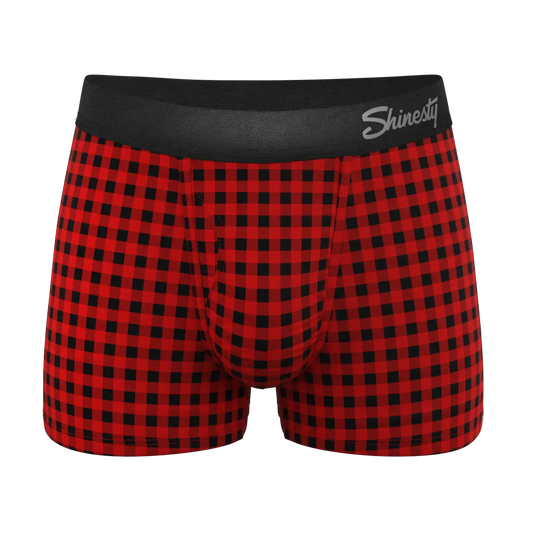 The Cardinal | Micro Buffalo Check Ball Hammock® Pouch Trunks Underwear