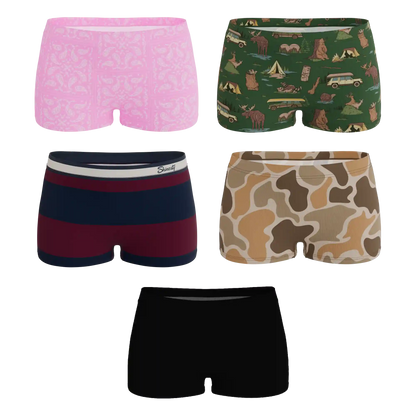The Happy Trails | Boyshort Underwear 5 Pack