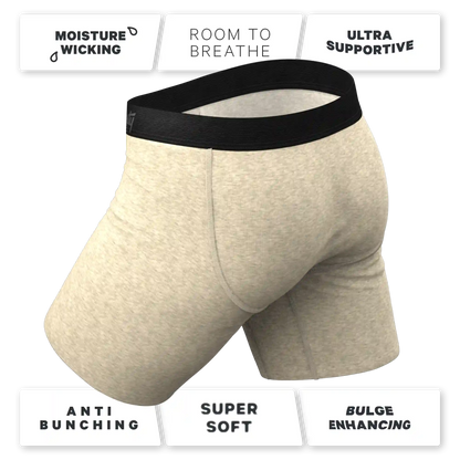 The Silver Fox | Oatmeal Heather Ball Hammock® Boxer - Long Leg