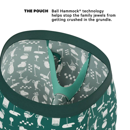 The Mulligan | Green Golf Ball Hammock® Boxer - Long Leg