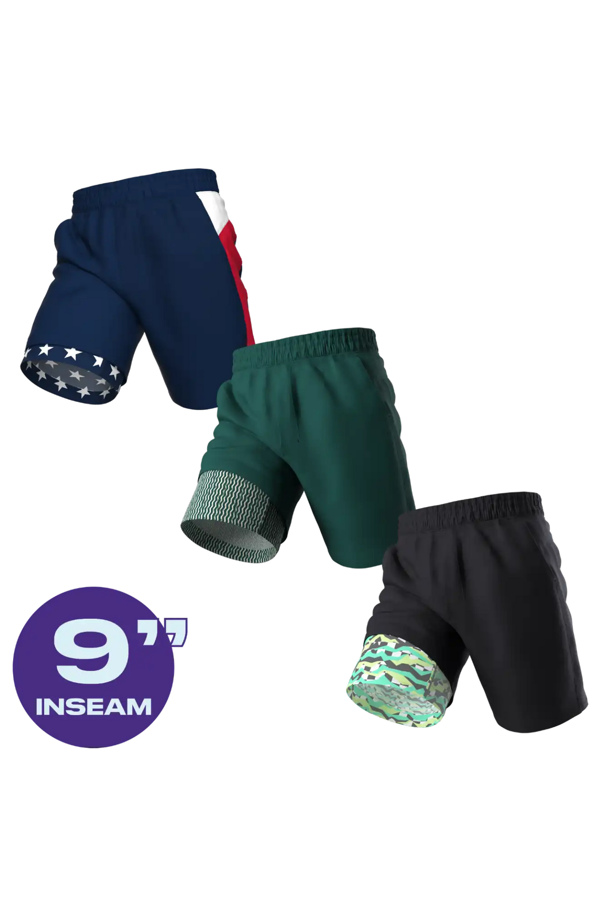The AMRAP | Ball Hammock® 9 Inch Athletic Shorts 3 Pack