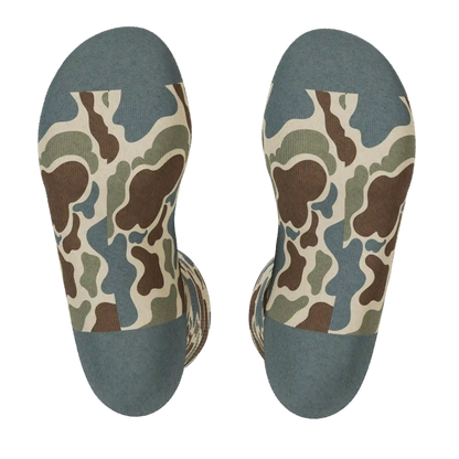 The Blender | Grey Duck Camo Heel Hammock™ Crew Socks