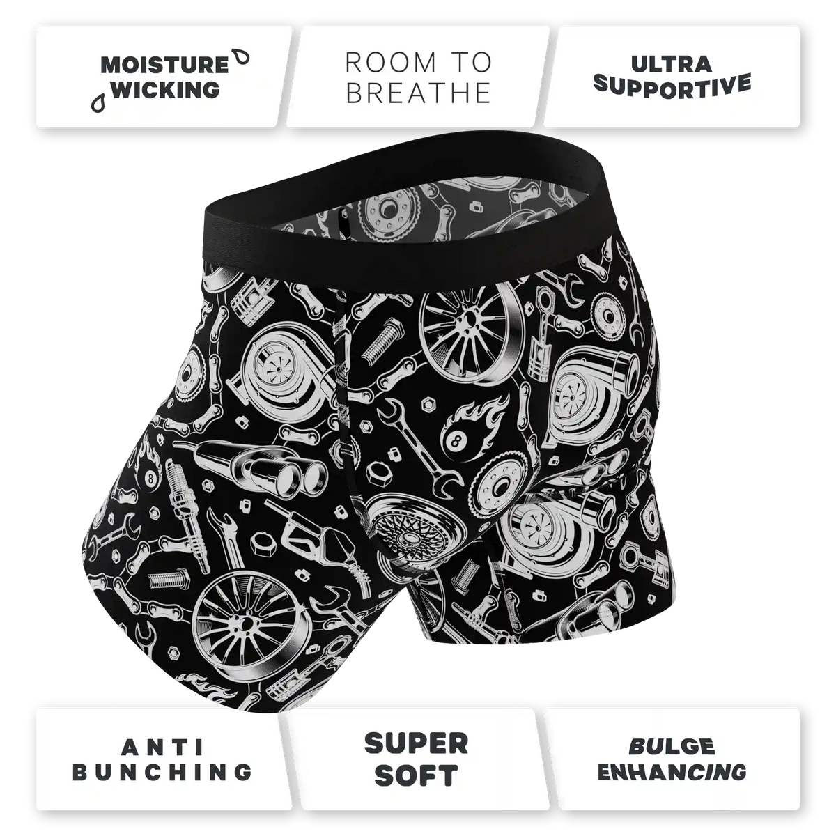 The Gear Head | Stick Shift Ball Hammock® Pouch Underwear With Fly