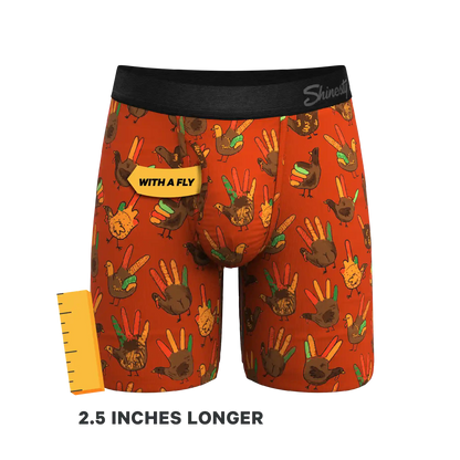 The Party Fowl | Thanksgiving Turkey Ball Hammock® Boxer - Long Leg