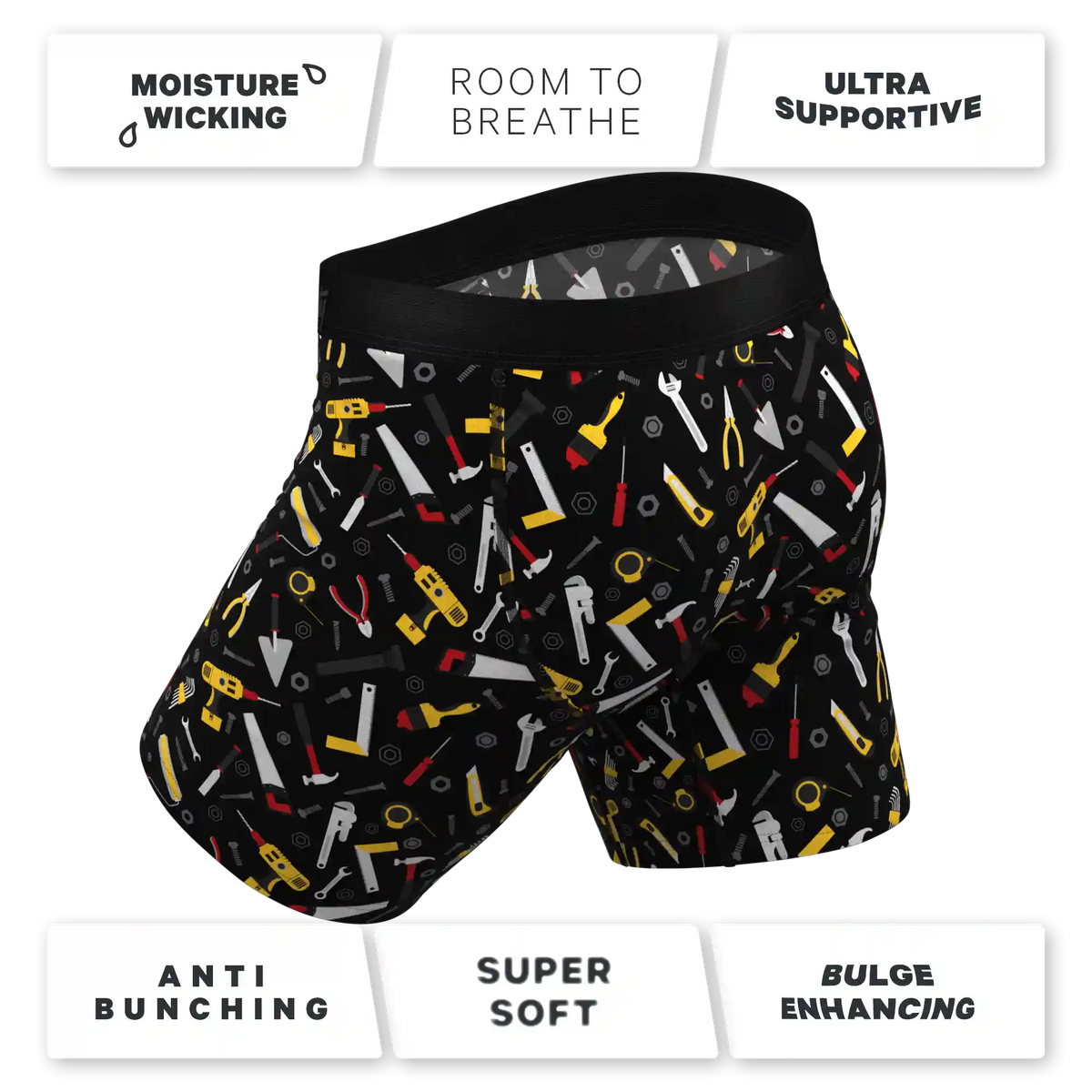 The Tool Belt | Hammer and Tools Ball Hammock® Boxer - Long Leg