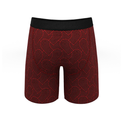 The Cherub | Geometric Hearts Ball Hammock® Boxer - Long Leg