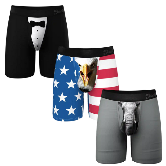 The Apex Mix | Long Leg Ball Hammock® Pouch Underwear With Fly 3 Pack