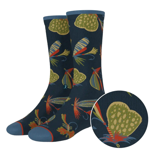 The Dry Fly | Fly Fishing Heel Hammock™ Crew Socks