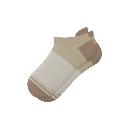 The Khaki | Tan Color Block Heel Hammock™ Ankle Socks