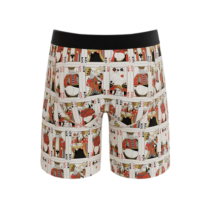 The Bottomless Blackjack | Vintage Playing Cards Ball Hammock® Boxer - Long Leg