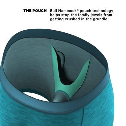 The Nerves of Teal | Teal Heather Ball Hammock® Pouch Underwear With Fly