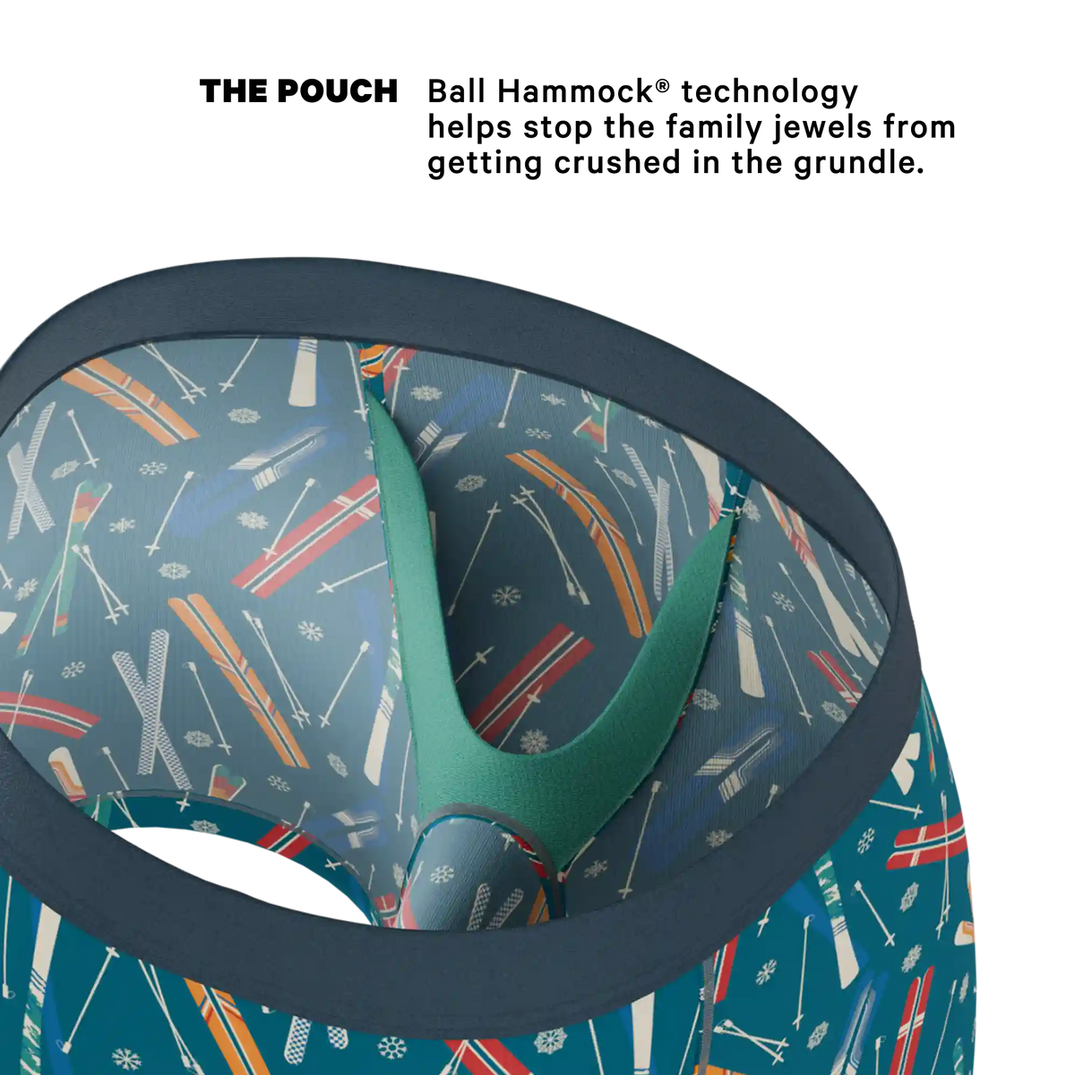 The Ski In Ski Out | Retro Ski Ball Hammock® Pouch Underwear