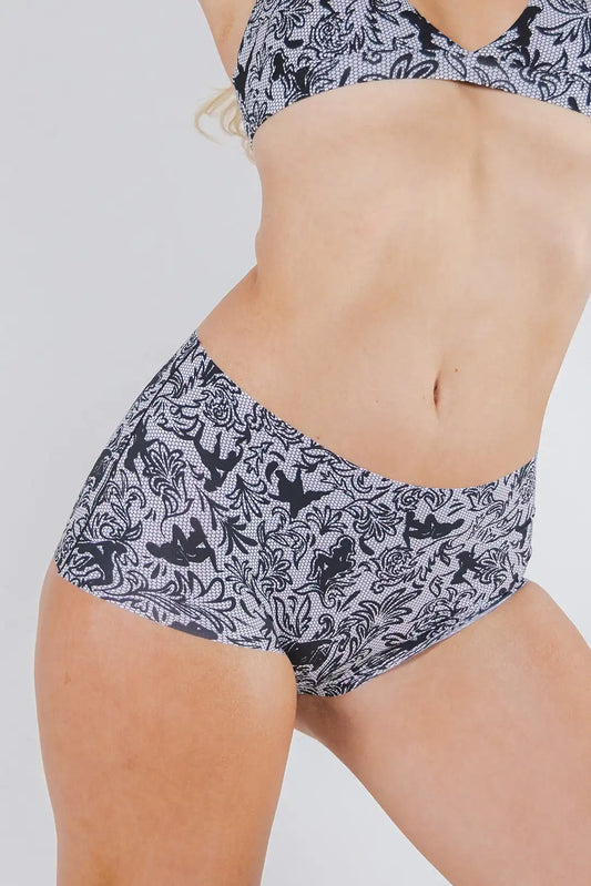 The Racy & Lacy | Provocative Lace Print Women’s Seamless Boyshort